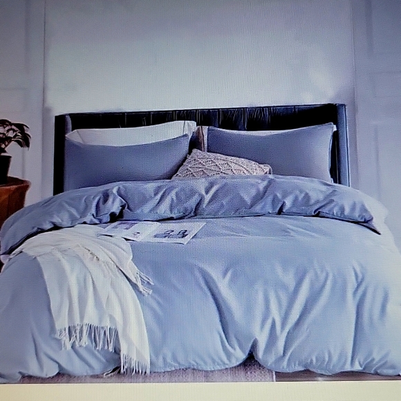 JOHNPEY Bedding Johnpey Duvet Cover Set 3 Piece King Gray Soft Wash